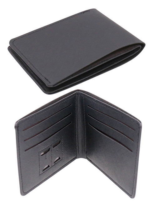 FD2430 Wallet
$2.95 plus GST
Sleek and stylish!  Dad will love our new Wallet, perfect for cards and cash!  Product measures: open 22.5 x 9cm, closed 11.5 x 9 x 1.5cm.  Black only.  New product.
Product info: a black “leather” look wallet with the capacity to hold 6 cards and also had a notes compartment.