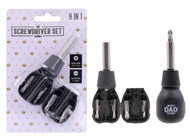 FD2435 Dads 4 in 1 Screwdriver Set
$1.70 plus GST
If your Dad loves to tinker with stuff then this gift is for him!!  A great little screwdriver set with 4 drill bits that is sure to come in handy.  Product length 10cm.  New product.
Product Info: a black screwdriver set with white logo that says “Best Dad Ever”.  Product features 2 phillips head and 2 slotted drill bits.