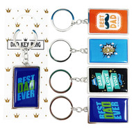 FD2489 Dad Key Ring
$1.80 plus GST
Dad is sure to love his personalised key ring, letting everyone know he really is the Best Dad Ever! Product measures 10 x 3.4cm.  New design.
Product Info: a rectangle key ring with clear enamel coating available in 4 designs: You’re My Hero Dad, Best Dad in the World, Best Dad Ever and Dad I Love You.