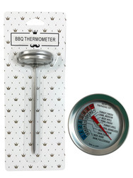 FD2497 BBQ Thermometer
$3.50 plus GST
Cook your next BBQ to perfection with the ultimate BBQ companion…our new BBQ Thermometer!  Get it right every time!  Product measures 14cm.  New product.
Product Info: a meat thermometer used to help you tell when lamb, beef, pork, veal and turkey is cooked a certain way, ie. rare, medium, well done.  Note: be careful of the sharp pointy end.