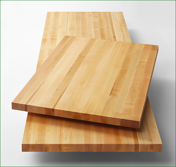 Maple counters and counter sections. Laminated eastern maple hardwood.