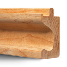 3/4Ó Maple or Oak Hardwood Finger Pulls - C Profile