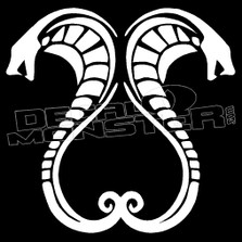 Cobra Snake Mirrored Silhouette 12 Decal Sticker