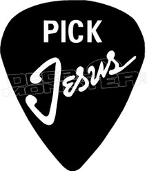 Guitar Pick Jesus 1 Religious Decal Sticker