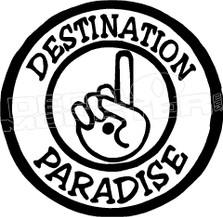 Destination Paradise Religious Decal Sticker