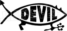 Devil Evolution Religious Decal Sticker