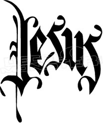 Jesus Old English Style Religious Decal Sticker