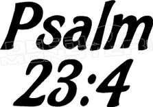 Psalm 23-4 Religious Decal Sticker