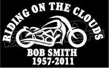 Motorcycle In Loving Memory Of... 13 Memorial decal Sticker