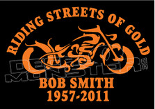 Motorcycle In Loving Memory Of... 16 Memorial decal Sticker