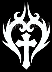 Catholic Cross Tribal 14 Religious decal Sticker