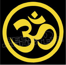 Om Hindu Religion Yoga Meditation 5 decal Sticker