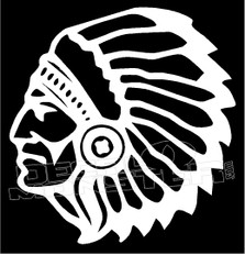 Native Chief Tribal 2 decal Sticker