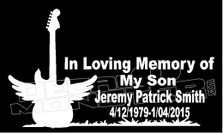 Guitarist In Loving Memory Of... 3 Memorial decal Sticker