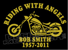 Motorcycle In Loving Memory Of... 20 Memorial decal Sticker