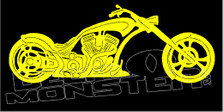Low Rider Motorcycle Silhouette 1 Decal Sticker