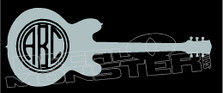 Guitar Silhouette 11 Add Your Own Letters Decal Sticker