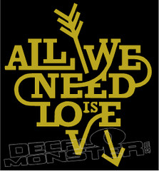 All We Need Is Love 1 Decal Sticker