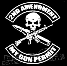 2nd Amendment My Gun Permit Decal Sticker