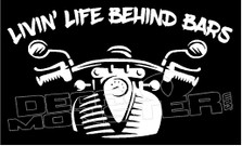 Life Behind Bars Motorcycle Decal Sticker