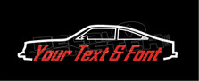 Chevrolet Vega Hatchback Coupe (1974-1977) Silhouette Decal Sticker 