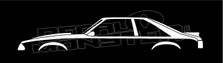 Ford Mustang GT 5.0 1986-93 silhouette decal sticker
