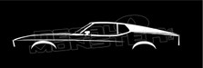 Ford Mustang 1971-1973 Fastback Classic Muscle Silhouette Decal Sticker