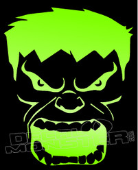 Angry Hulk Silhouette 1 Decal Sticker