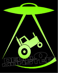 Aliens UFO Beam Up Tractor Decal Sticker