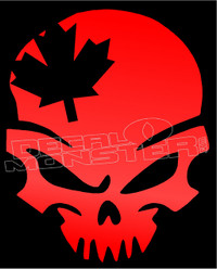 Canadian Skull 1 Decal Sticker