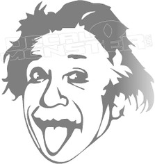 Albert Einstein Silhouette 1 Decal Sticker