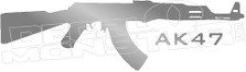 AK-47 Silhouette 1 Decal Sticker