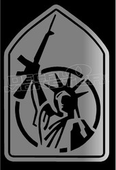Lady Liberty Silhouette 1 Decal Sticker