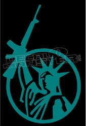 Lady Liberty Silhouette 2 Decal Sticker