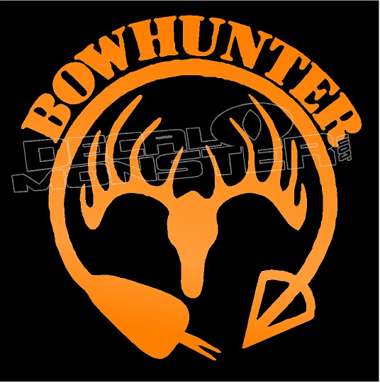 Bowhunter Hunting Arched Arrow 1 Decal Sticker - DecalMonster.com