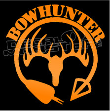 Bowhunter Hunting Arched Arrow 1 Decal Sticker