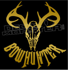 Bowhunter Deer Skull Hunting 2 Decal Sticker