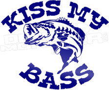 Kiss My Bass Fishing 2 Decal Sticker