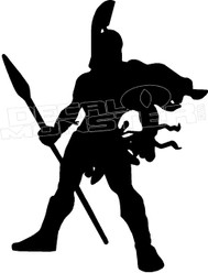 Spartan Standing Warrior Silhouette 1 Decal Sticker