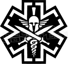 Spartan Tactical Medic Silhouette 2 Decal Sticker