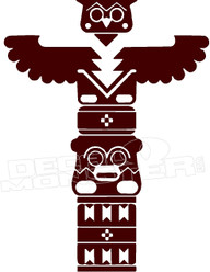 Native Totem Pole 1 Decal Sticker