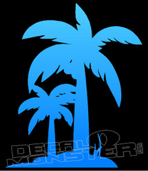 Beach Life Palm Trees 3 Decal Sticker