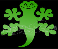 Happy Gecko Silhouette 1 Decal Sticker