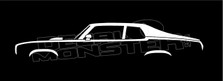 1973 Pontiac Ventura GTO Silhouette Decal Sticker 