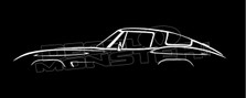 Chevrolette Corvette C2 Classic Sting Ray Coupe Silhouette Decal Sticker