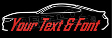 Ford Mustang GT 2015 (Custom Text) Silhouette Decal Sticker