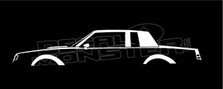 Buick Regal Grand National Muscle Car Silhouette Decal Sticker 