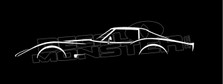 Chevrolet Corvette C3 Classic Coupe Silhouette Decal Sticker 