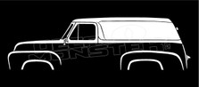 Ford F-100 Panel Van Classic Truck Silhouette Decal Sticker