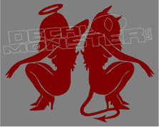  Angel and Devil Sexy Girls 1 Decal Sticker